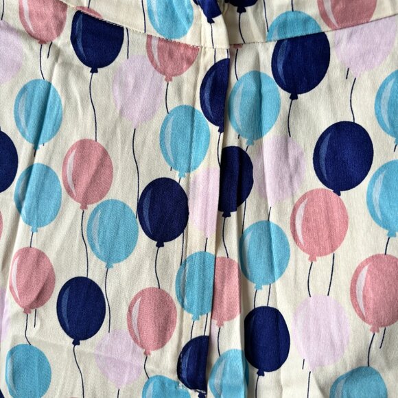 Collectif X Top Vintage Size UK 12/US 8 Skirt Cream with Blue and Pink Balloons - Picture 6 of 6